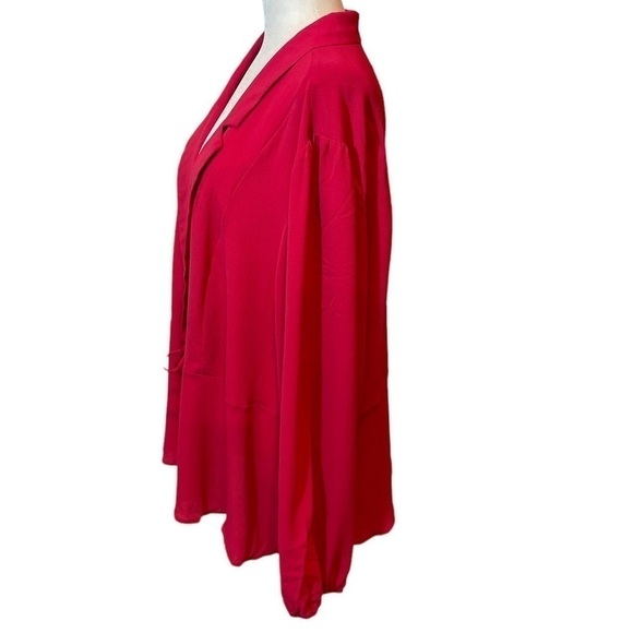 Fuchsia Pink Crepe Tie Front Peplum Jacket, size 5 lightweight, Barbie core - Picture 9 of 13